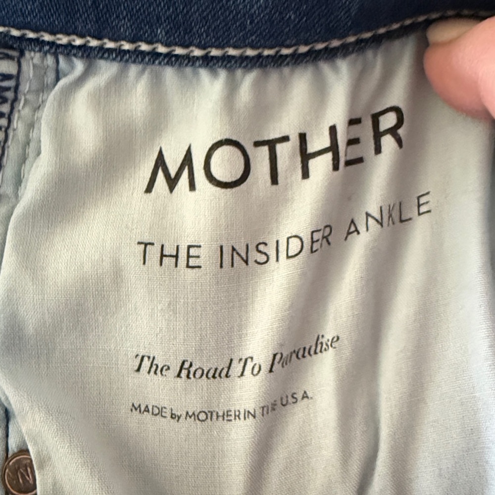 MOTHER The Insider Ankle High Rise Bootcut Ankle Jeans The Road to Paradise W-27 - Picture 3 of 16